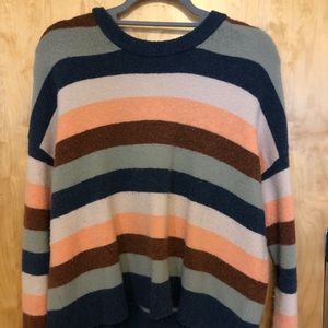 Striped multicolor Madewell sweater. Super soft!